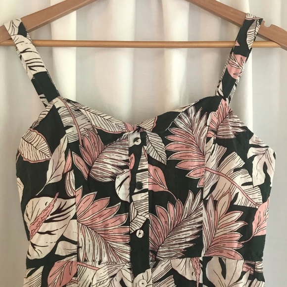 Gianni Bini Button Up High Low Leafy Dress - Picture 4 of 14